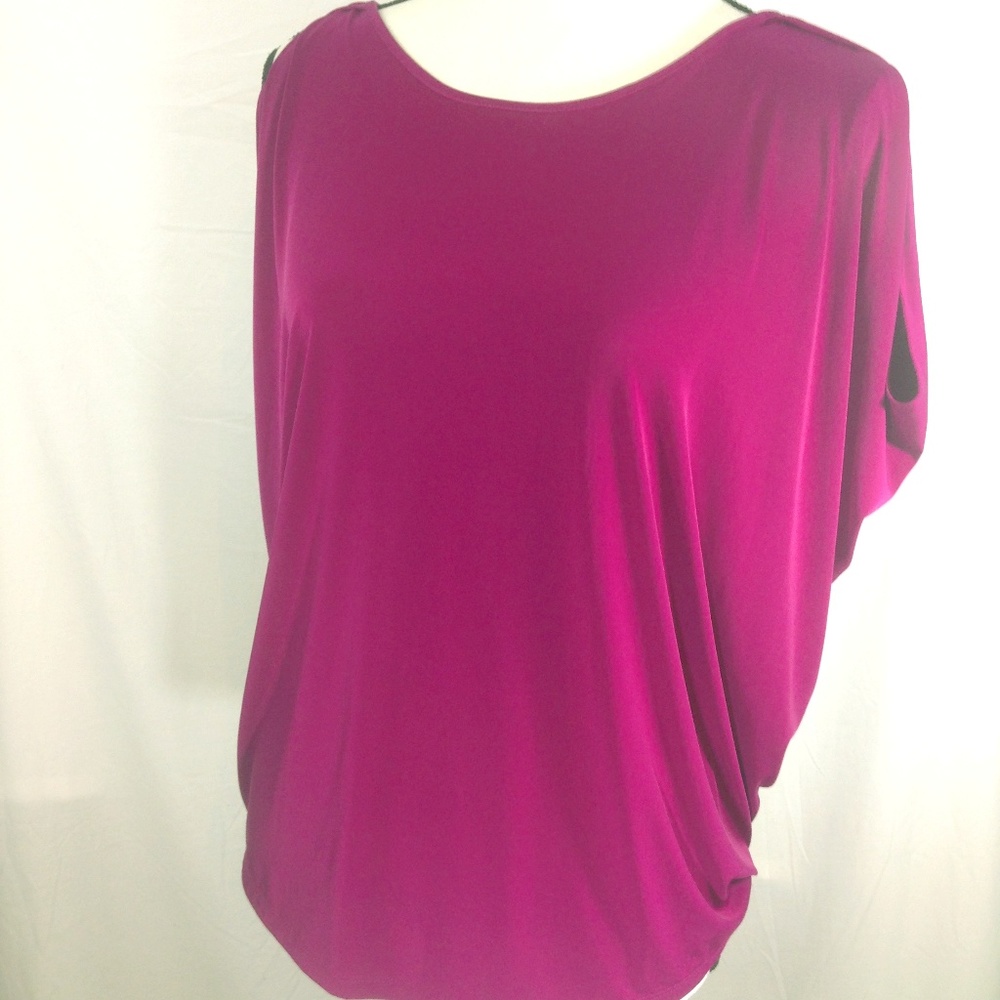 The Limited Magenta Sleeveless Dolman Draping Top